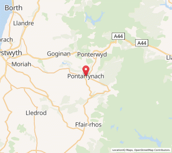 Map of Devils Bridge, WalesWales