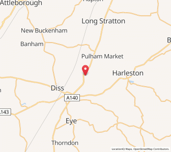 Map of Dickleburgh, EnglandEngland