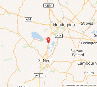 Map of Diddington, EnglandEngland