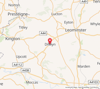 Map of Dilwyn, EnglandEngland