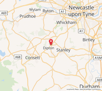 Map of Dipton, EnglandEngland