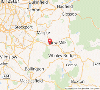 Map of Disley, EnglandEngland