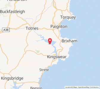 Map of Dittisham, EnglandEngland