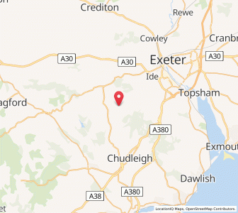 Map of Doddiscombsleigh, EnglandEngland