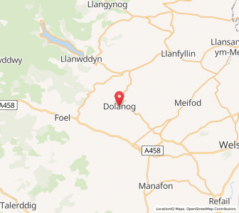 Map of Dolanog, WalesWales