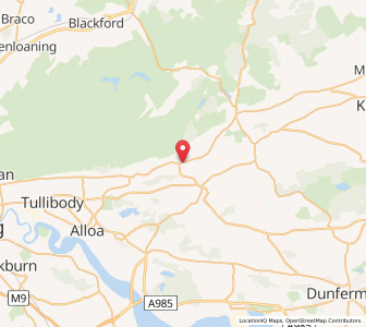 Map of Dollar, ScotlandScotland