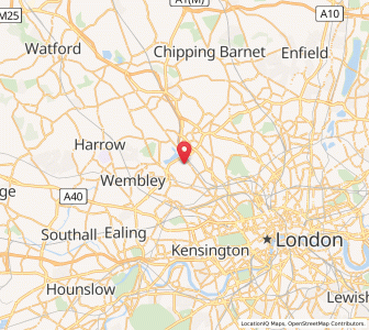 Map of Dollis Hill, EnglandEngland