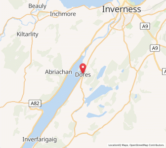 Map of Dores, ScotlandScotland