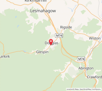 Map of Douglas, ScotlandScotland