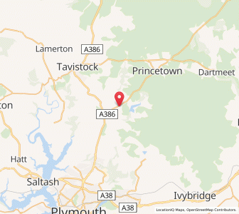 Map of Dousland, EnglandEngland