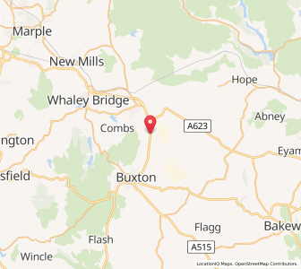 Map of Dove Holes, EnglandEngland