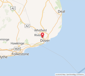 Map of Dover, EnglandEngland