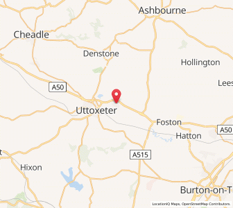 Map of Doveridge, EnglandEngland