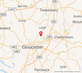 Map of Down Hatherley, EnglandEngland