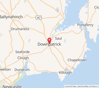 Map of Downpatrick, Northern IrelandNorthern Ireland