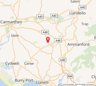 Map of Drefach, WalesWales
