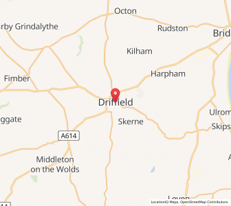 Map of Driffield, EnglandEngland
