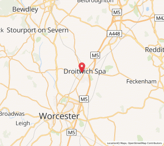Map of Droitwich Spa, EnglandEngland