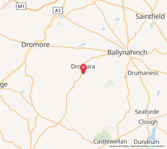 Map of Dromara, Northern IrelandNorthern Ireland