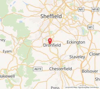 Map of Dronfield, EnglandEngland