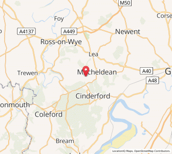 Map of Drybrook, EnglandEngland