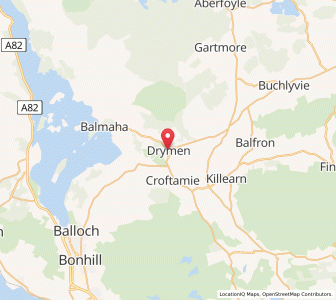 Map of Drymen, ScotlandScotland