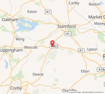 Map of Duddington, EnglandEngland