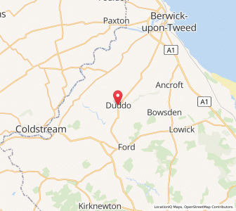 Map of Duddo, EnglandEngland