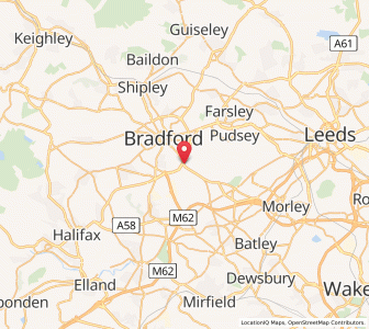 Map of Dudley Hill, EnglandEngland