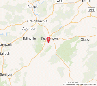 Map of Dufftown, ScotlandScotland