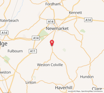 Map of Dullingham, EnglandEngland