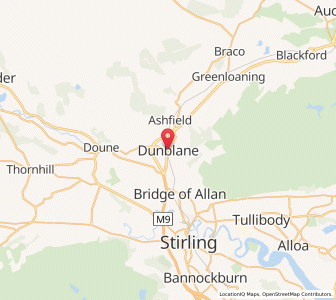 Map of Dunblane, ScotlandScotland