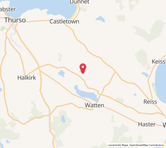 Map of Dunnet, ScotlandScotland