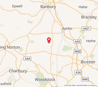 Map of Duns Tew, EnglandEngland