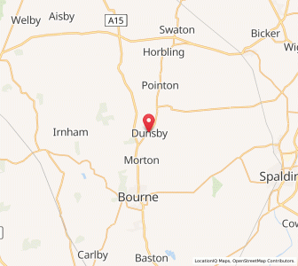 Map of Dunsby, EnglandEngland