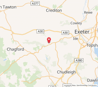 Map of Dunsford, EnglandEngland