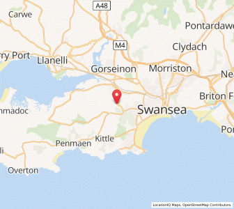 Map of Dunvant, WalesWales