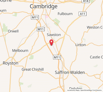 Map of Duxford, EnglandEngland