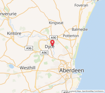 Map of Dyce, ScotlandScotland