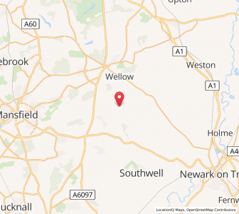 Map of Eakring, EnglandEngland