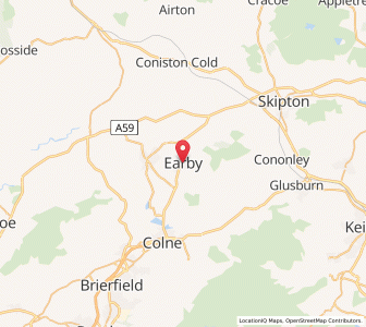 Map of Earby, EnglandEngland