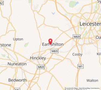 Map of Earl Shilton, EnglandEngland