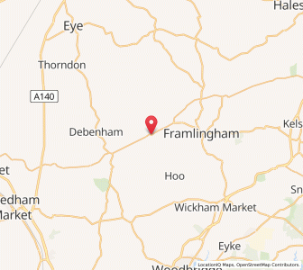 Map of Earl Soham, EnglandEngland