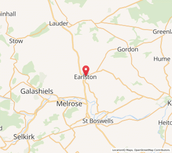 Map of Earlston, ScotlandScotland