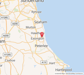 Map of Easington Colliery, EnglandEngland