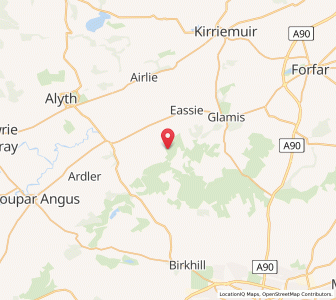 Map of Eassie and Nevay, ScotlandScotland