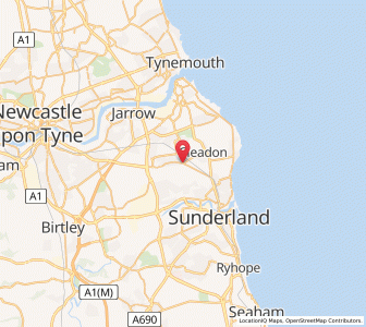 Map of East Boldon, EnglandEngland