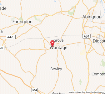 Map of East Challow, EnglandEngland