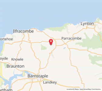 Map of East Down, EnglandEngland