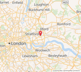 Map of East Ham, EnglandEngland
